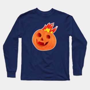 Jack O'Lantern is on Fire Long Sleeve T-Shirt